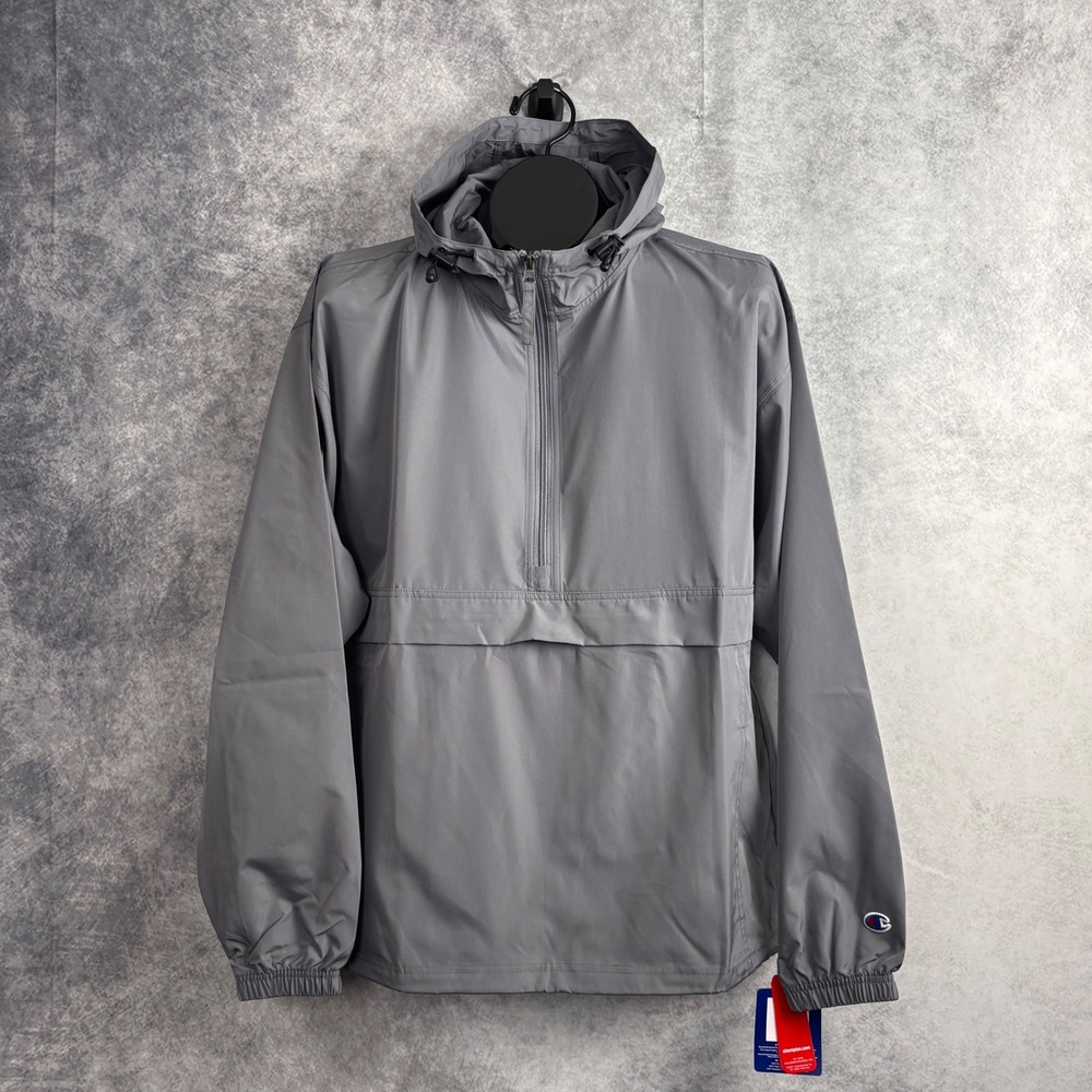 Champion CO200 Unisex Packable Anorak 1/4 Zip Water/Wind Resistant Jacket MEDIUM - Picture 2 of 12